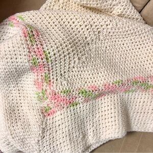 Handmade SUPER SOFT Crochet Baby Afghan or Lap Blanket